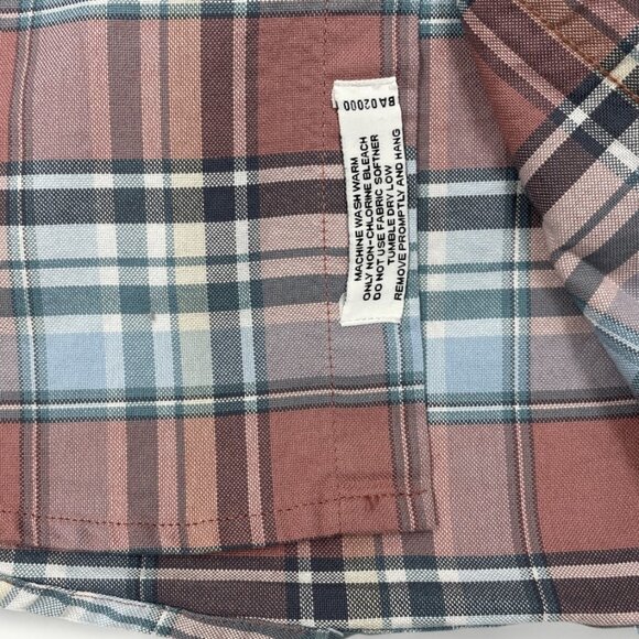 Brooks Brother Regent Supima Cotton Red Blue Plaid Check Youth Boys Large L - Picture 10 of 10